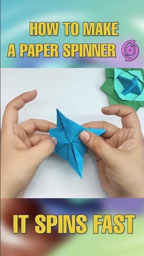 How to Make a Paper Spinner 🌀 That Really Spins Fast! #paperspinner #origamitoys #diycrafts
