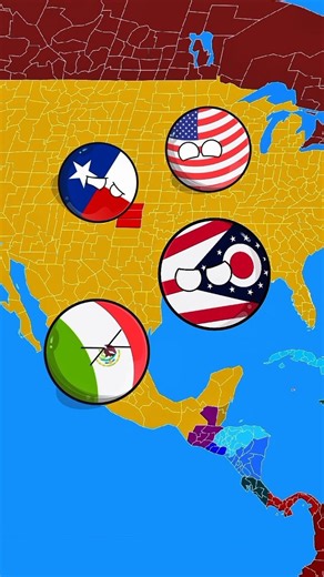 USA 🇺🇸 vs Mexico 🇲🇽 in nuttshell (Part 1)💀😱 #countryballs #geography #viralshorts #shorts