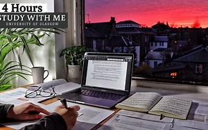 【搬运】STUDY WITH ME｜合集|和Merve学习4H｜金色日落in Breaks｜背景噪音｜10-min break｜No Music