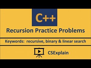 Recursion exercises C++