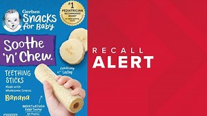 Baby teething sticks recalled due to choking hazard