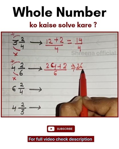 How to convert mixed fraction to improper fraction #maths #mathstricks #shorts