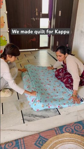 What! How We made quilt? / Ghamu Saran / How to make a homemade quilt? #shorts #quilt