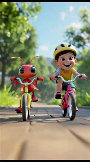 Balap Sepeda Seru! Timo vs Anak Kecil 🚴🔥#shorts #ant #3danimation #theantstory