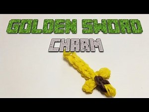 Minecraft Golden Sword Charm - Rainbow Loom How To Tutorial