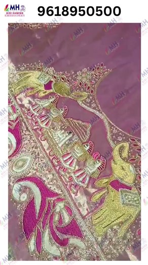 Bridal Maggam Work Design MH Computer Embroidery #computerembroiderymachine