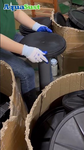 Worker Assembling Black Fine Bubble Diffuser 🔧🖤 | Precision Aeration Equipment Production 💧