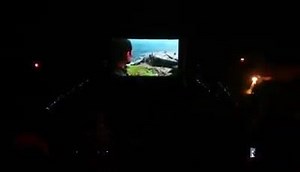 The very special moment when Skellig Michael appeared on screen last night during the Kerry Film Festival outdoor screening of Star Wars - The Force Awakens in Portmagee. | Radio Kerry