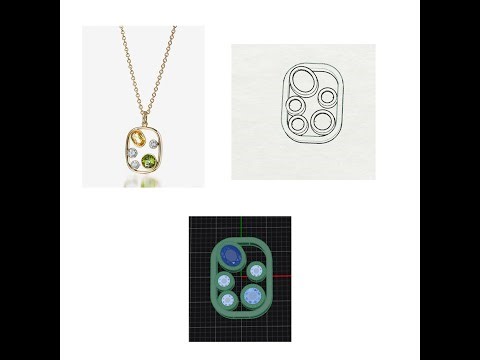 Simple Stone Pendant Modeling Tutorial Minimal Jewelry Design 💎✨