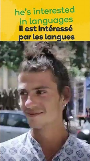 How to say 'he's interested in languages' in French - with Memrise