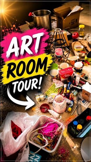 Welcome to my Art & Craft Room Tour! 🎨✨ #artroom #craftroomtour #roomtour #viralshorts