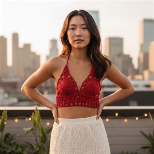 Lace Bralette Crochet Design | Summer Bralette Tutorial | Adjustable Fit Lingerie Top | Digital Download - Etsy