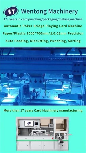 Poker and Bridge Playing Card Die Cutting Sorting Machine #diecutting #cardmaking #machinefactory