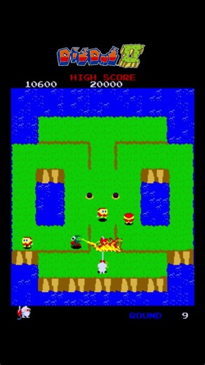 DIG DUG II 09 – Classic Arcade Gameplay#shorts