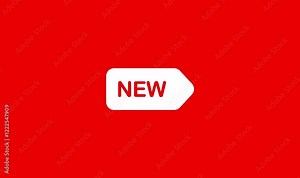 red button with new icon animation videos