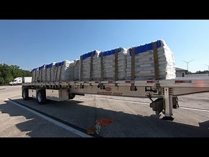 #499 Unloading in Tampa Florida The Life of an Owner Operator Flatbed Truck Driver