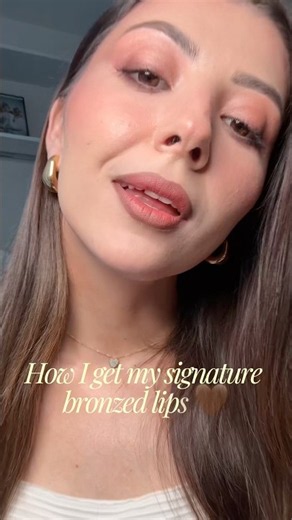 How I Get My Signature Bronzed Lips🤎Summer Lip Tutorial #shorts #makeuptutorial #liptutorial