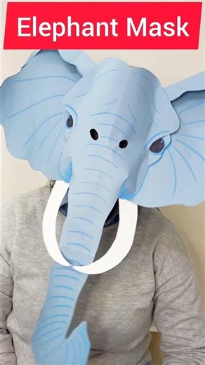 elephant mask making | animal mask #brainrot #elephant #papermask #animalmask #crafts #short