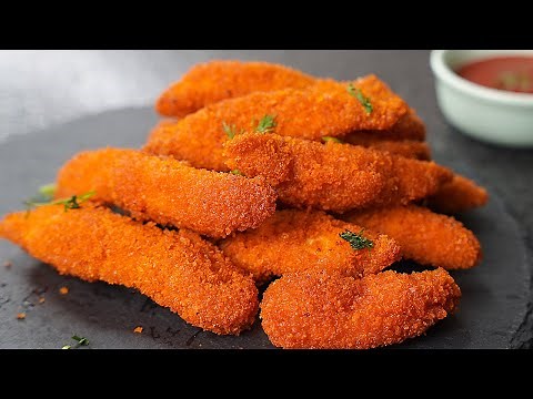 Easy Chicken Finger Recipe | Crispy Chicken Strips Recipe | Toasted