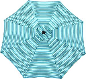 Amazon.com : MASTERCANOPY Patio Umbrella 9ft Replacement Top for 8 Ribs-Turquoise Stripe Canopy Only : Patio, Lawn & Garden