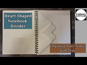 Heart-Shaped Notebook Divider: A Fun DIY Project | Organize Your Notes with Style