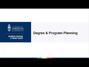Degree and program planning tutorial