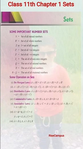 Sets | Class 11th maths chapter 1 sets #class11 #exercise1 #sets #typesofsets #mathstricks #Rise #q1