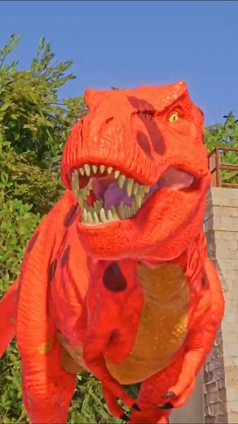Red T-Rex Vs Dinosaur King Black T.Rex | Jurassic World Evolution 2