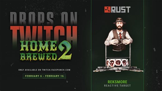 3K views · 7 comments | The Home Brewed 2 streams are well underway - take a look at Reksmore's Reactive Target skin!  Be sure to sync your accounts correctly, so you do not miss out on any other drops! View the full creator and drop list here: https://twitch.facepunch.com/ | Play Rust | Facebook