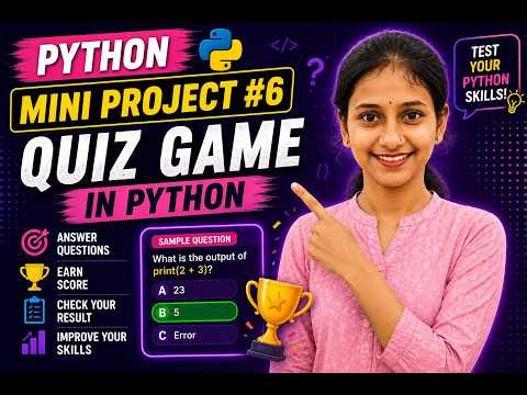 Build a Quiz Game in Python | Python Mini Project #6 (Beginner Tutorial)