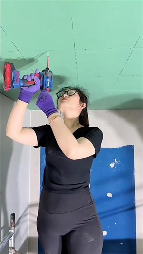 Ceiling decoration construction 🦺 #ceilinginstallation