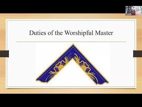 Lodge Officer Training: The Worshipful Master (RW Tim Wooden)