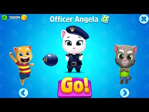 Talking Tom Fun Fair Gameplay - Walkthrough Boss - Officer Angela - Ginger - Tom