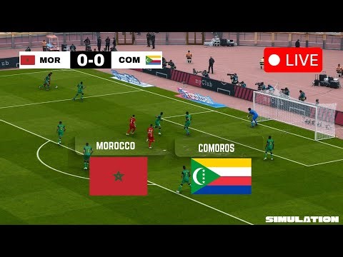 🔴 LIVE | 🔴Morocco vs Comoros | CAF Africa Cup of Nations 2025 | eFootball PES 21 Simulation