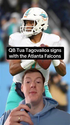 QB Tua Tagovailoa signs with Atlanta Falcons #nfl #falcons #tua #quarterback #nfloffseason #shorts