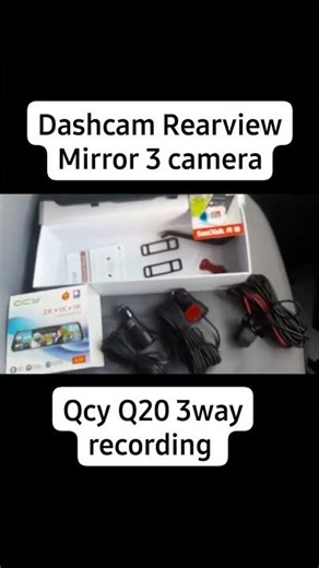 Dashcam Rearview mirror 3 camera recording Qcy Q202k+1k+1k video resolution Super night vision