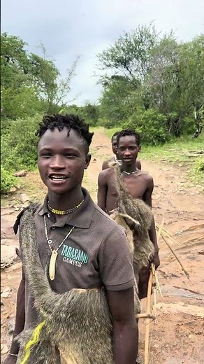 Hadzabe Tribe bushmen speaking English in the bush 🥰