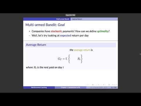 UofT RL Course - Lecture 2: Muit-armed Bandit - Optimal vs Random Policy