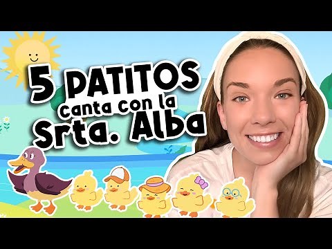 Miss Alba | 5 Little Ducks in Spanish – Learn to Count | Spanish Song for Kids