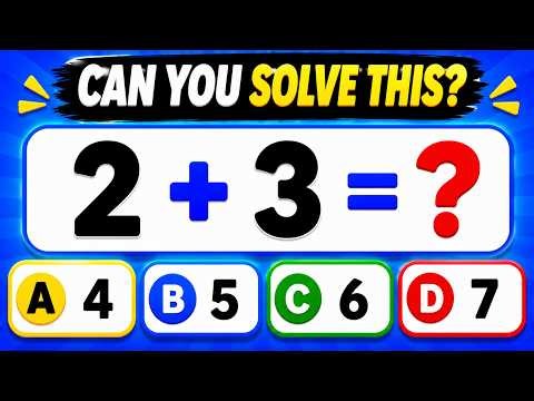 Can You Solve These 30 Easy Maths Questions? | Fun Math Quiz for Kids 🧠➕