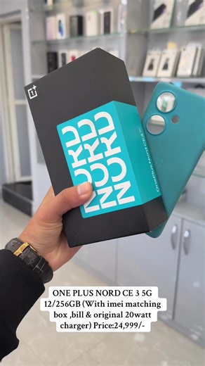 ONE PLUS NORD CE 3 5G 12/256GB (With imei matching box ,bill & original 20watt charger) Price:24,999/-#siri#apple#sale#exchange