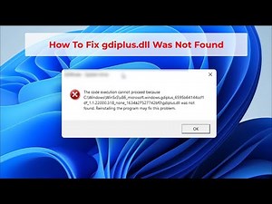 How To Fix gdiplus.dll Was Not Found | e-baca