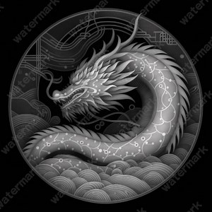 Oriental Dragon Depth Map: 3D Laser Engraving File (PNG Digital Download) - Etsy Canada