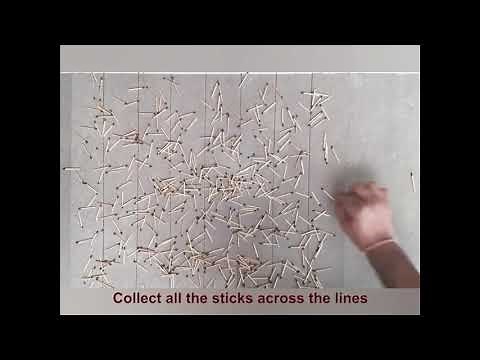 Buffon's Needle Experiment with 500 Sticks