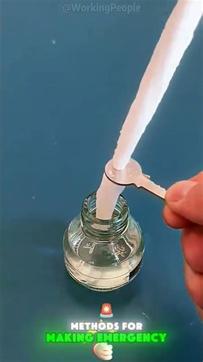 Methods for making emergency oil lamps 🕯️🔥 #shorts