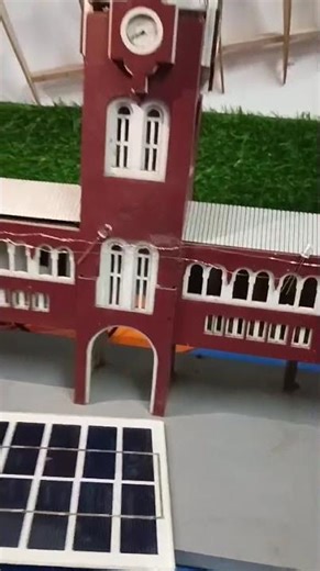Chennai Central Railway Station Miniature Model with Solar Power & LED Lighting | Working Model