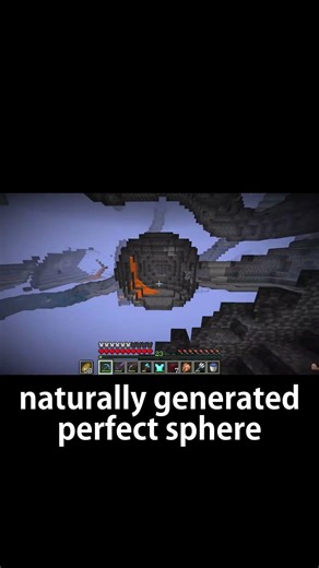 naturally generated perfect sphere #minecraft