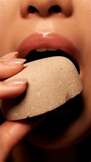 Whisper ASMR 🎤 | Ultra Realistic Kinetic Sand Bite 😳✨ | Macro Lip Close-Up