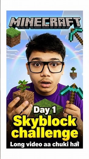 Minecraft Skyblock Challenge Day 1 😱 Survival Starts on One Island