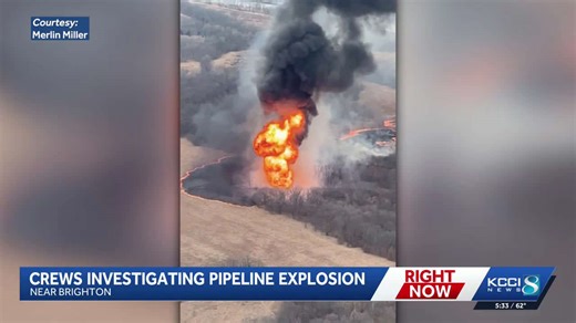 Pipeline fire near Brighton under investigation; company says no injuries reported